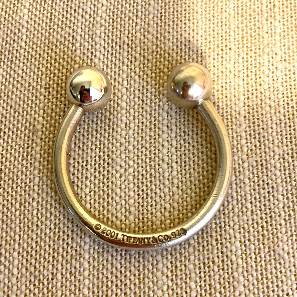Vintage Tiffany & Co. Authentic Sterling Silver .925 Ball End Key Ring Key Chain